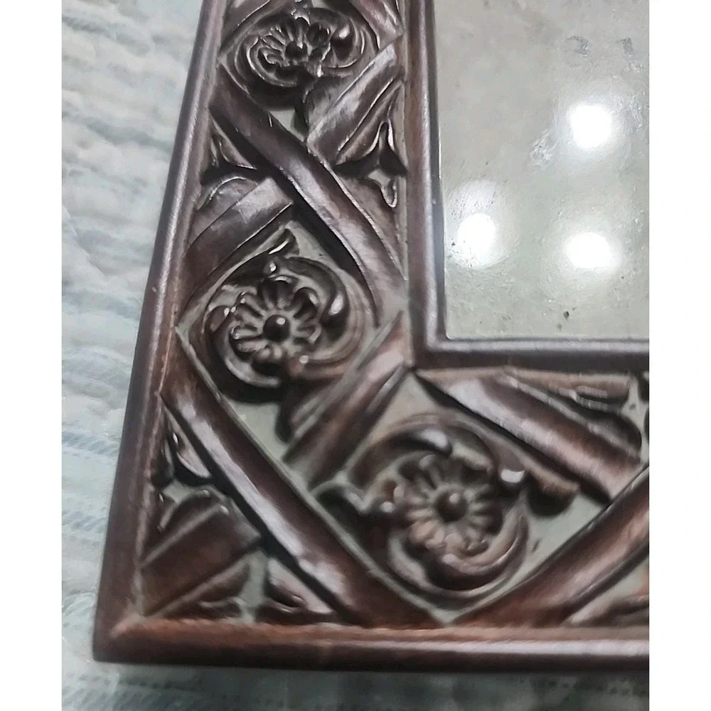 VINTAGE VERANDAH‎ Photo Frame Rose Lattice Carved Resin Picture Free standing